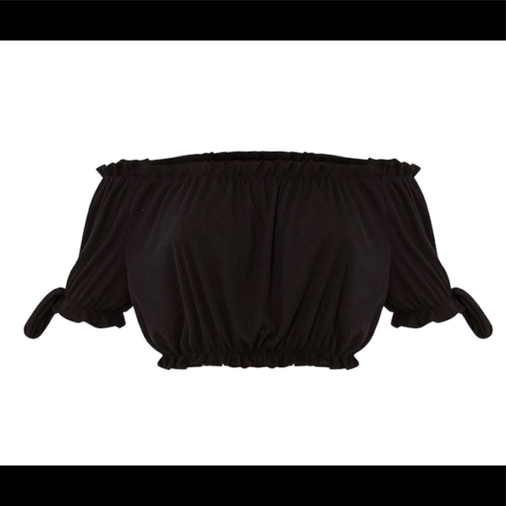 BRAND NEW!!! Black off the shoulder crop top